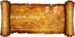Bogárdi Gizella névjegykártya