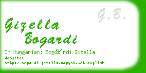 gizella bogardi business card